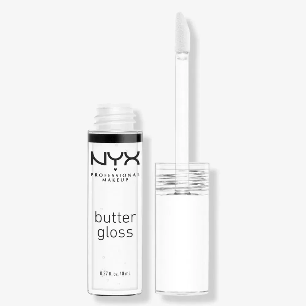 🦋 NYX Sugar Glass Clear Butter Gloss New FullSz